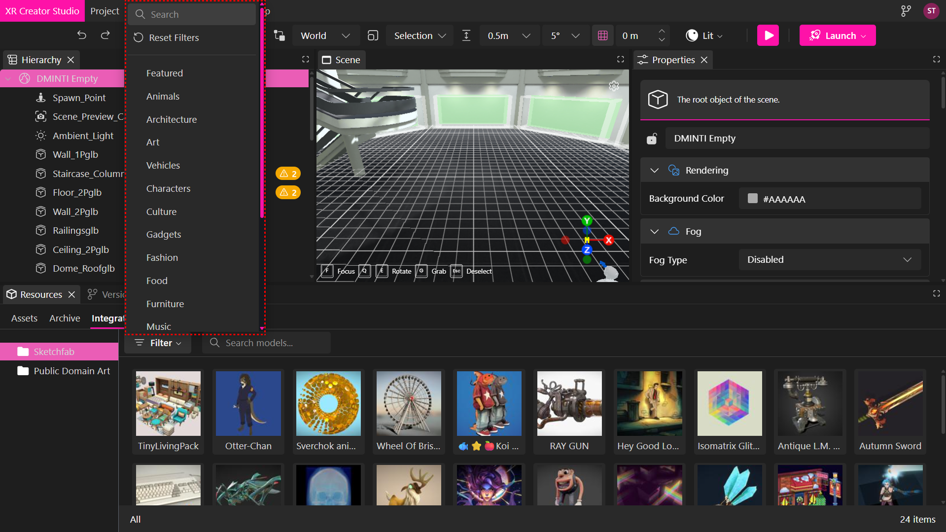Architecture Kit Asset Panel