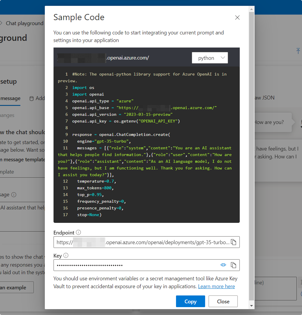 Agente de IA en el menú de elementos